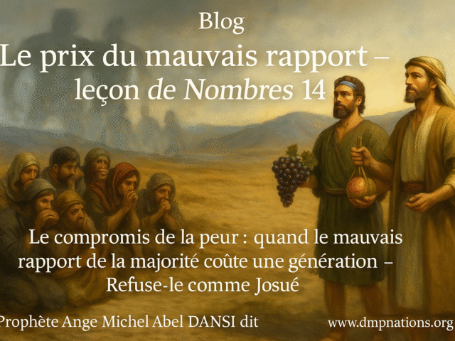 “Le prix du mauvais rapport — leçon de Nb 14”— Comprendre la sentence