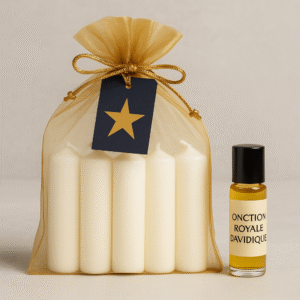 Kit rituel prophétique PARK DE L’ÉTOILE DE BETHLÉHEM comprenant bougies, et flacon d'huile consacrée