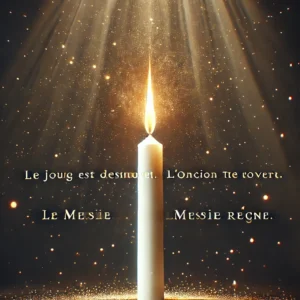 une bougie allumer dans les 4 coins cardinaux