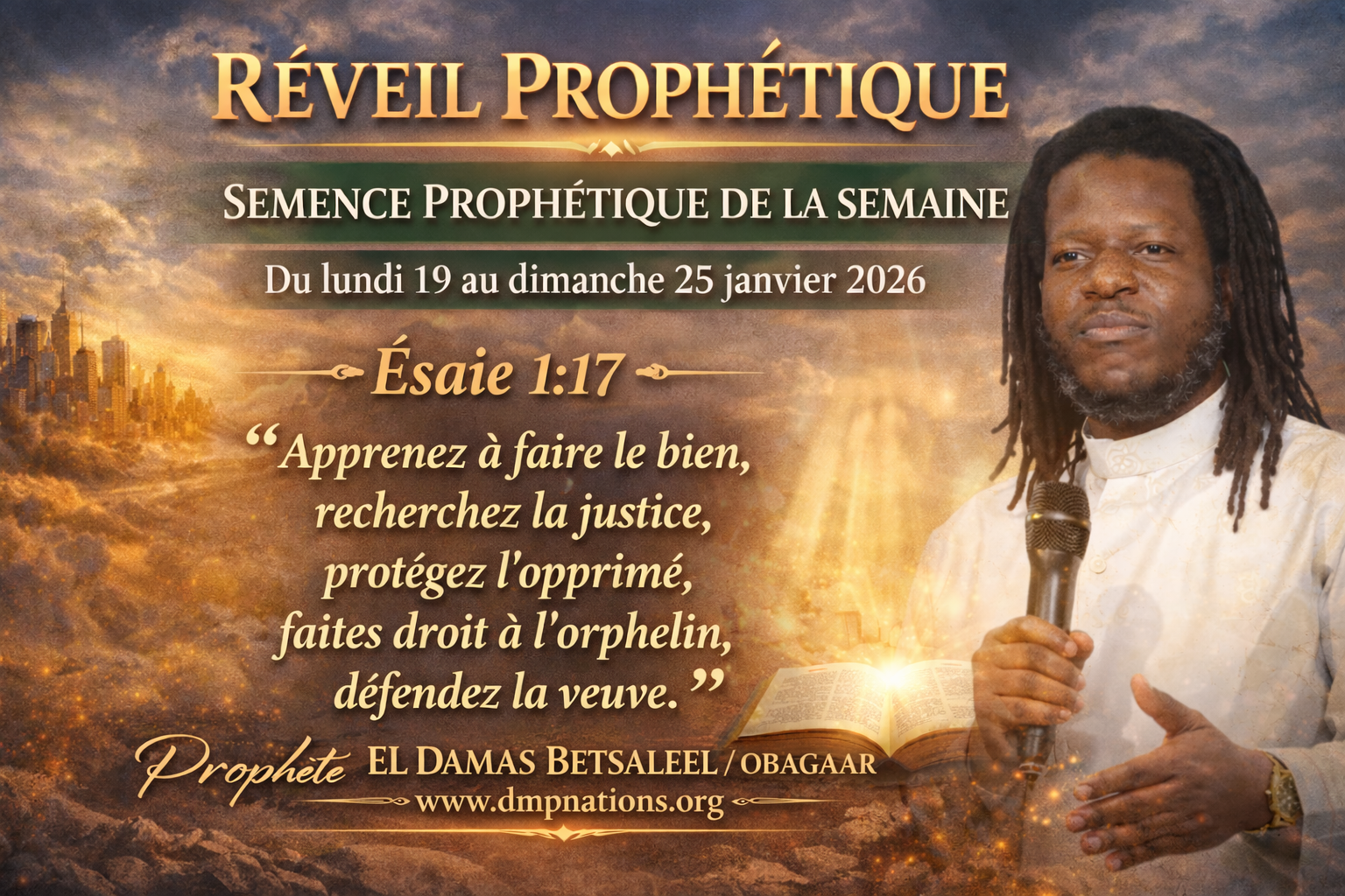 VISUEL DE LA PROPHETIE DE LA SEMAINE DU 19 JANVIER 2026