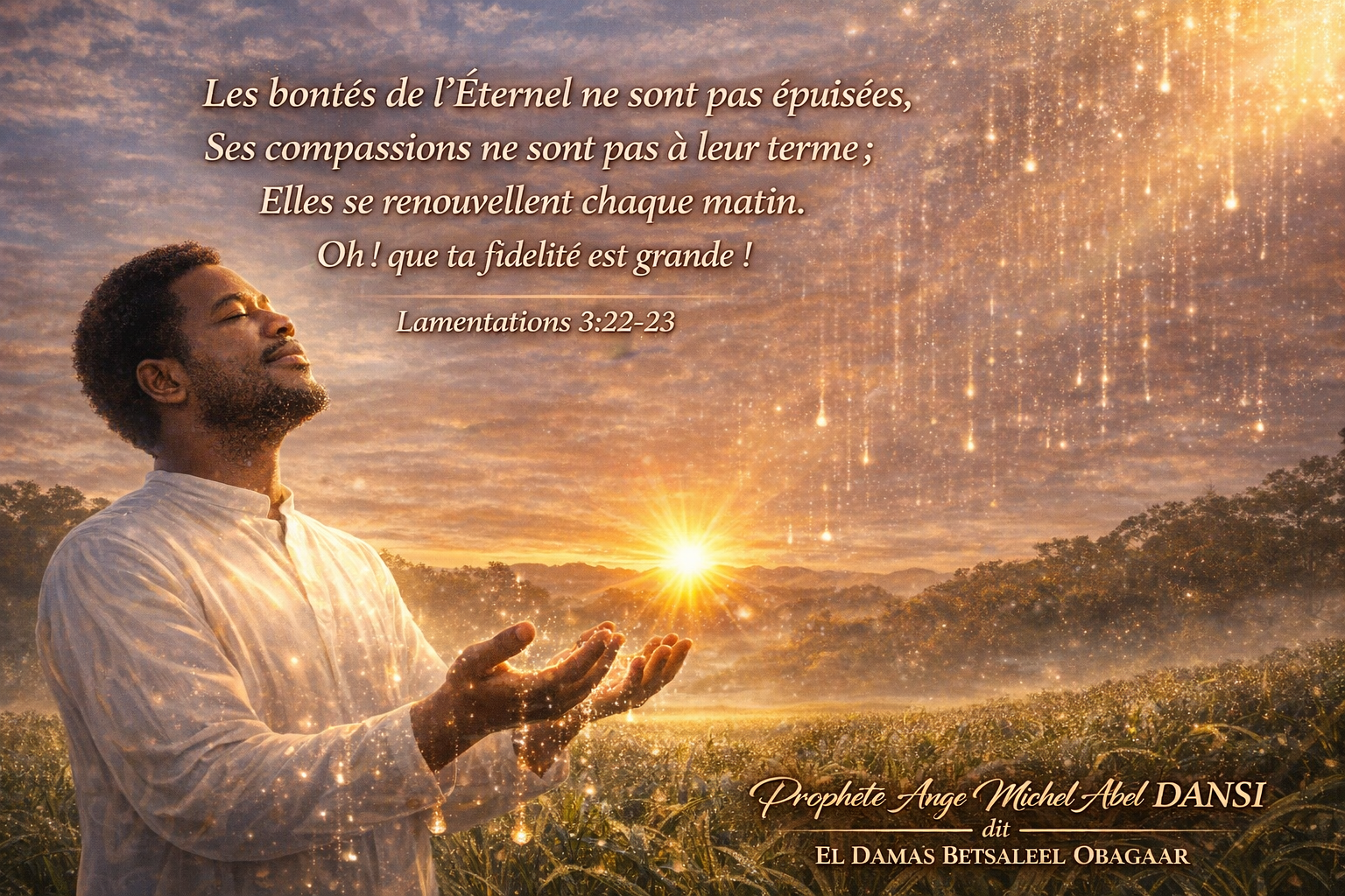 HOMME RECOIT LA BONTE DE ETERNEL